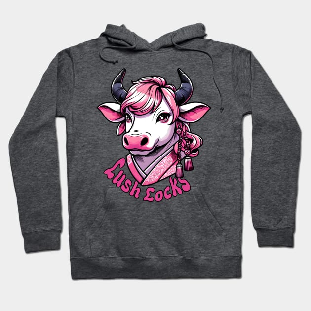 Hairstylist cow Hoodie by Japanese Fever